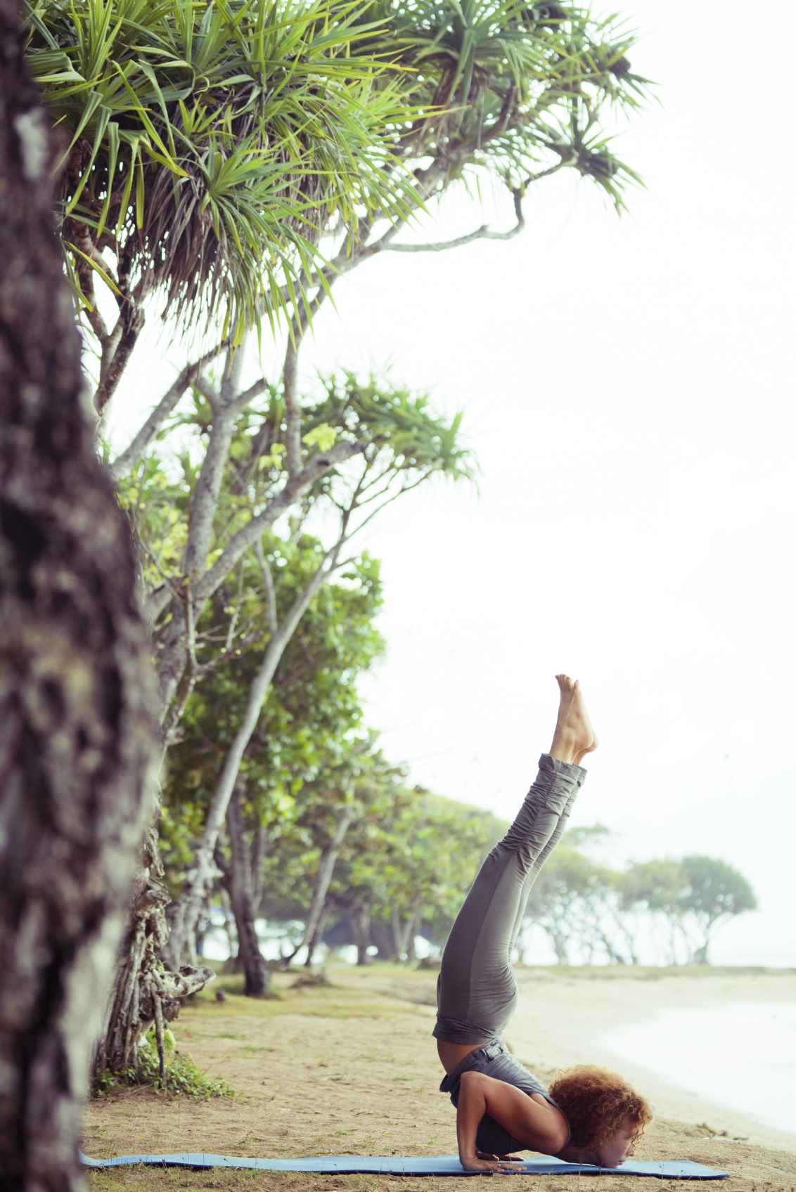 Yoga Pose Chin Stand