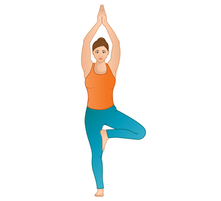 Tree pose Cut Out Stock Images & Pictures - Alamy