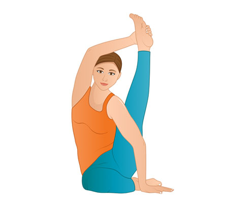Young Woman Practise Advanced Yoga Pose