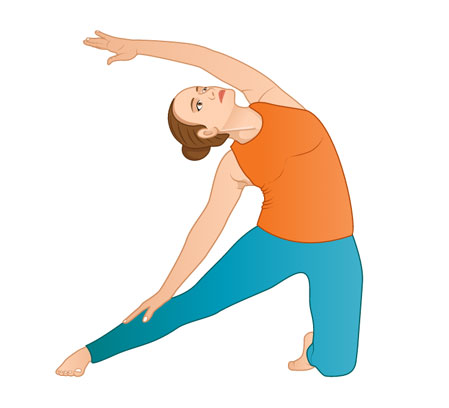 10 yoga poses to awaken body Royalty Free Vector Image