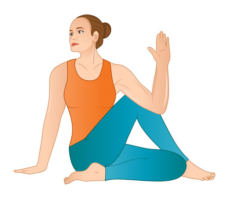 Simple Yoga Poses for Spinal Twist | Twist yoga, Easy yoga poses, Yoga poses