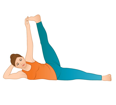 Yoga Pose: Side-Reclining Leg Lift