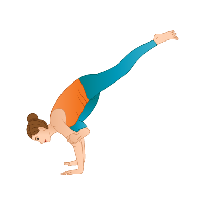 One Legged Crane Pose Eka Pada Bakasana Stock Illustration - Download Image  Now - Abdominal Muscle, Adult, Arm - iStock