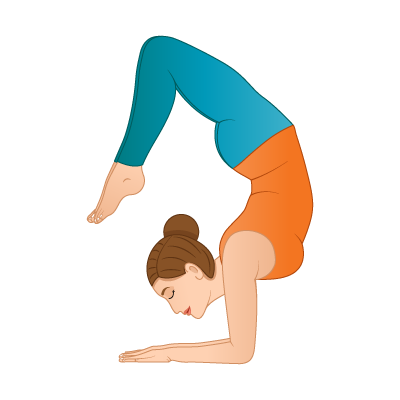 Sporty Yogi Girl Practices Yoga Asana, Scorpion Pose Vrischikasana. Stock  Photo - Image of sporty, female: 101169088