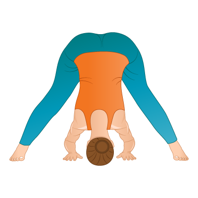 Standing half forward bend yoga pose Royalty Free Vector